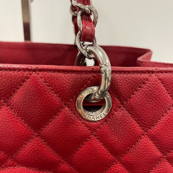 Chanel Caviar Quilted Grand Shopping Tote GST Red (JB1363) - Picture 3 of 16